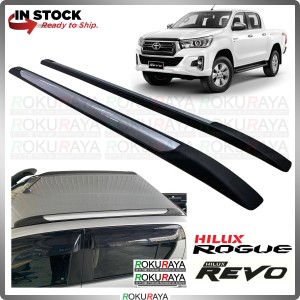 Toyota Hilux Revo Rogue Rocco SILVER BLACK Roof Rail Rack Carrier Top Bar Holder Lining 4x4 Car Accessories