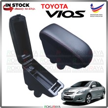 Toyota Vios Dugong Ncp93 All Models Original Fit Redline Leather Arm Rest Center Console Box Coin Cup Holder