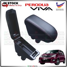 Perodua Viva All Models Original Fit Redline Leather Arm Rest Center Console Box Coin Cup Holder