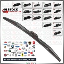 Multi Clip Adaptor Silicone Wiper Car 1Pcs - Mercedes BMW Audi Peugeot Ford Kia Hyundai Proton Perodua Toyota Honda 