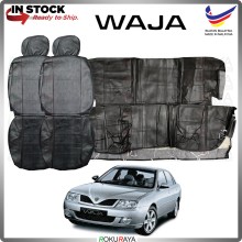 [BLACK] Proton Waja 1.6 Local PVC PU Semi Leather Custom Fitting Cushion Cover Car Seat