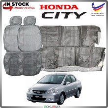 [GREY] Honda City IDSI VTECH Local PVC PU Semi Leather Custom Fitting Cushion Cover Car Seat