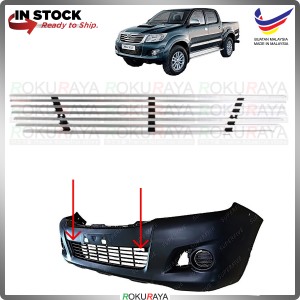 [THIN] Toyota Hilux Vigo Champ KUN25 KUN26 3MAX ALUMINIUM Front Bumper Top Grill Grille Sarong Garnish Moulding Molding