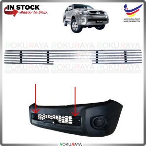 [THIN] Toyota Hilux Vigo Champ KUN25 KUN26 3MAX ALUMINIUM Front Bumper Top Grill Grille Sarong Garnish Moulding Molding