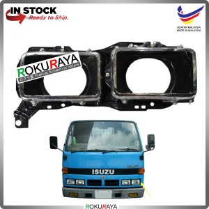 1PC Isuzu Elf NHR NPR STEEL BESI Head Lamp Trim Cover Rim Ring Panel Bracket Base Signal Hosing 