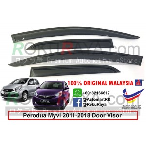 Perodua Myvi Lagi Best Icon (2nd Gen) 2011-2018 AG Door Visor Air Press Wind Deflector (Small 7cm Width)