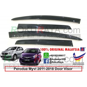 Perodua Myvi Lagi Best Icon (2nd Gen) 2011-2018 AG Door Visor Air Press Wind Deflector (Flat 10cm Width)