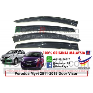 Perodua Myvi Lagi Best Icon (2nd Gen) 2011-2018 AG Door Visor Air Press Wind Deflector (Big 12cm Width)