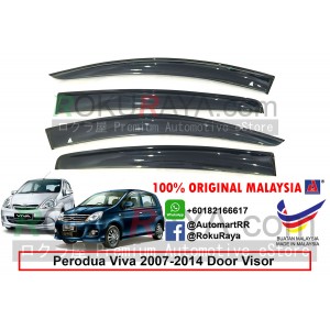 Perodua Viva 2007-2014 AG Door Visor Air Press Wind Deflector (Big 12cm Width)