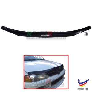 Proton Wira Satria Putra Front Hood Protector Bonnet Bug Visor Guard Cover With Brackets And Clips (Black)