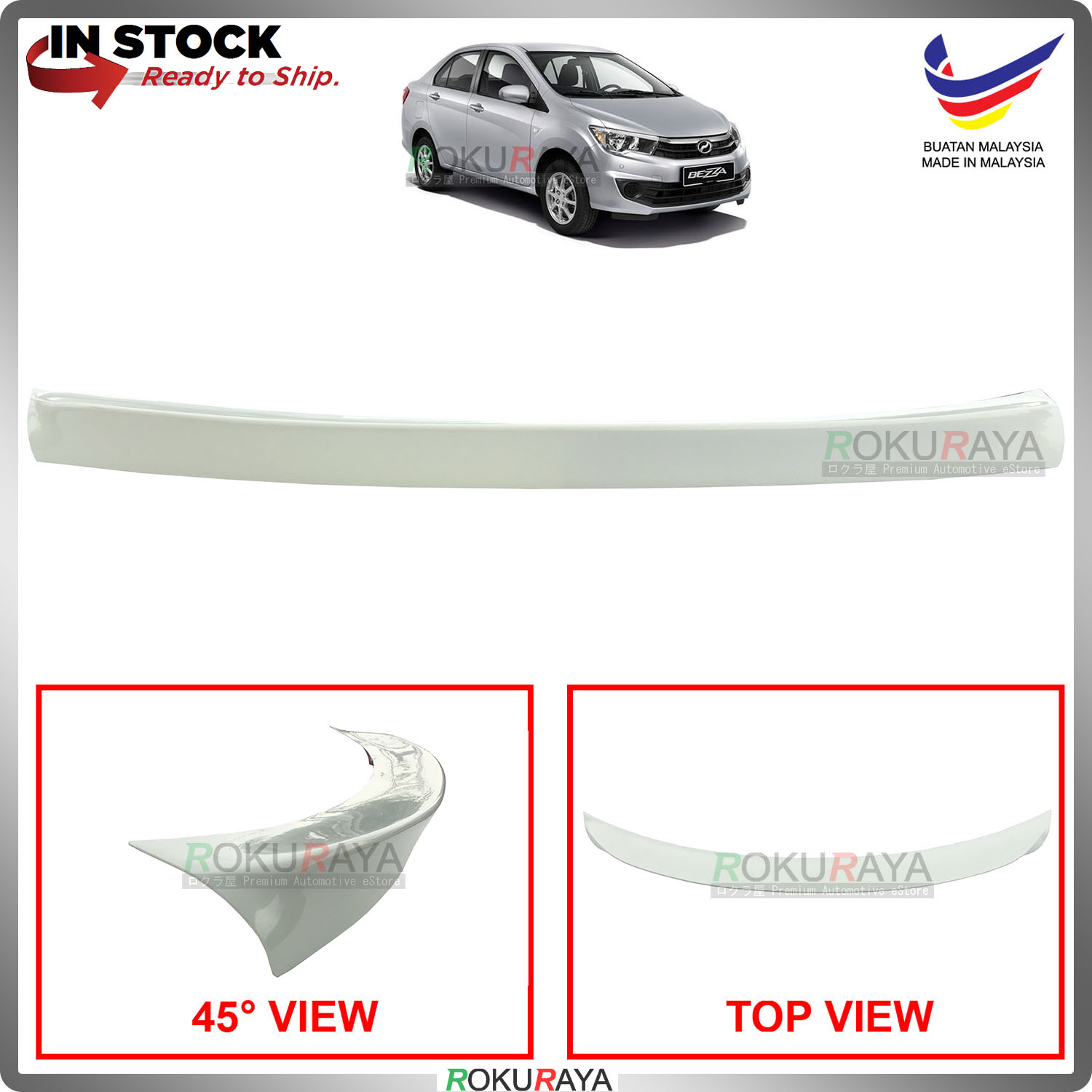 Perodua Bezza 2016 Ducktail ABS Plastic OEM Rear Bonnet 