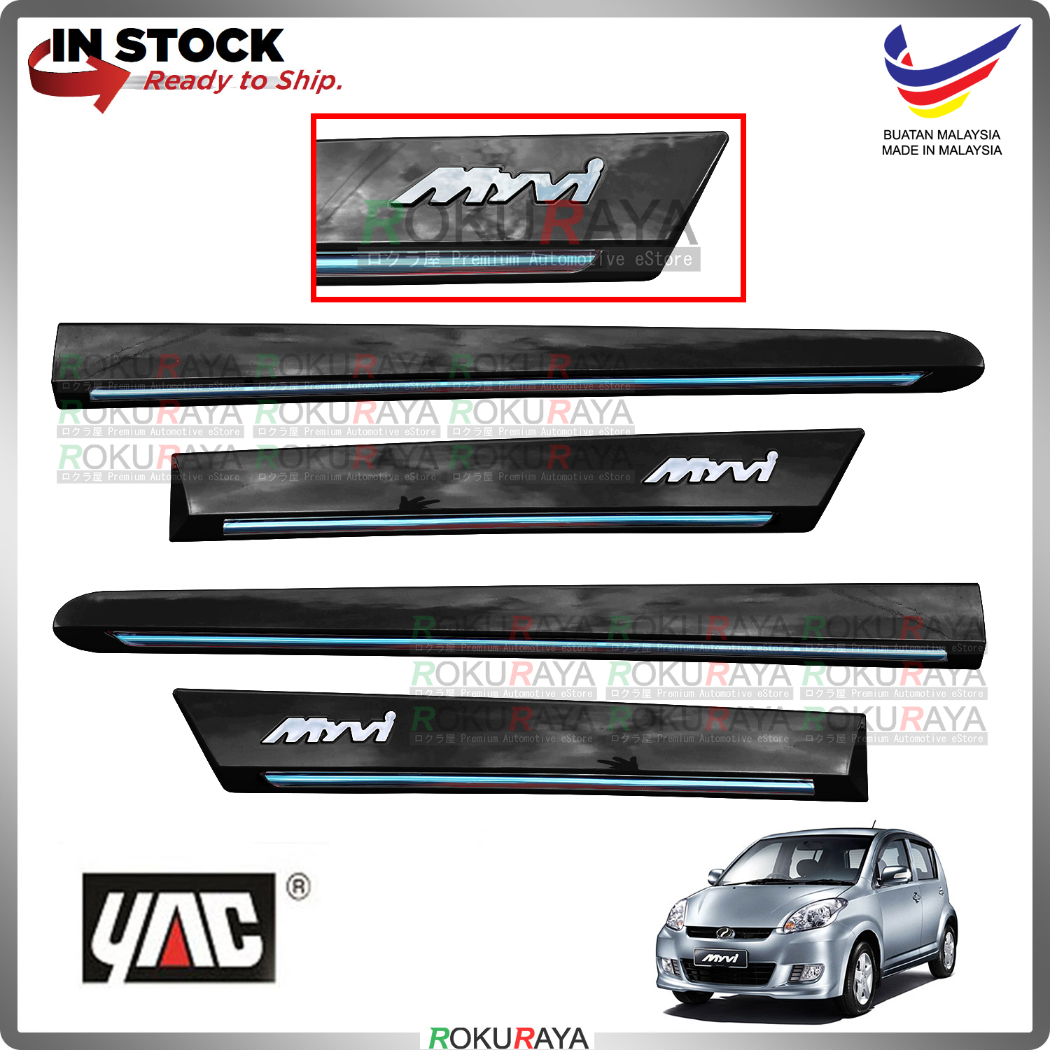 [209 EBONY BLACK] Perodua Myvi (1st Gen) 2005-2010 Original Side Door ...