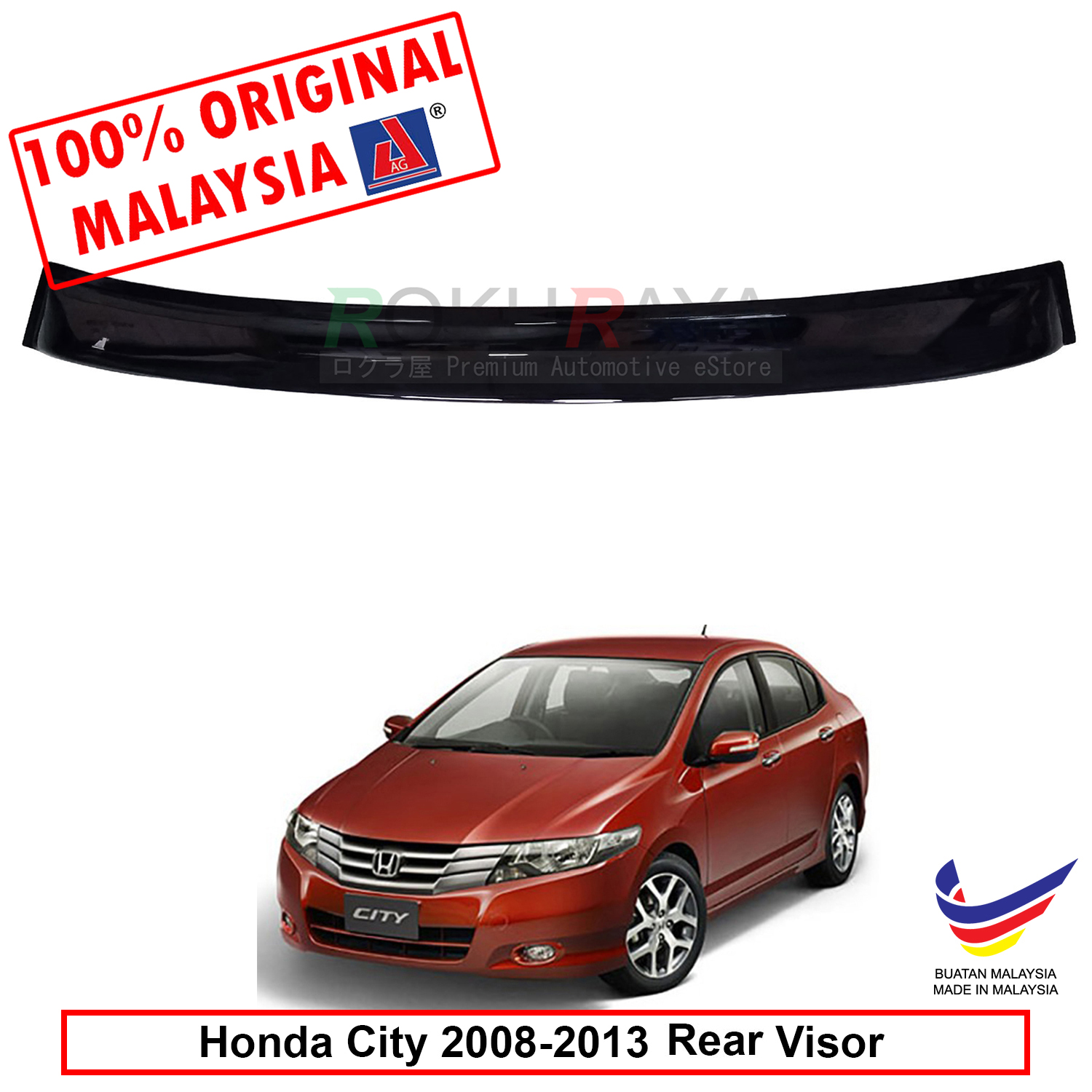 Honda City (5th Gen) 2008-2013 AG Rear Wing Spoiler Visor 